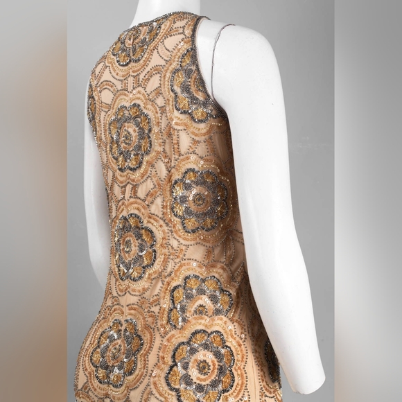 Adrianna Papell - Embellished Jewel Sheath Dress - Picture 3 of 5